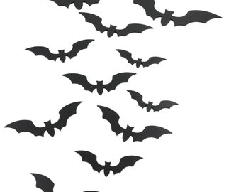 Halloween black wall bats, wall bats, black bats, bat wall decor, halloween, wood bats for wall, bat wall, freakin bats, I love halloween