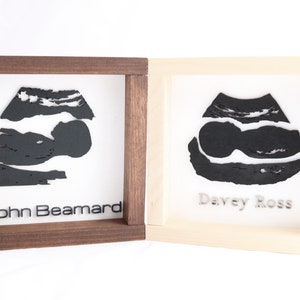Custom 3D ultrasound wood framed sign, ultrasound art, custom ultrasound sign, 3D ultrasound, framed sign