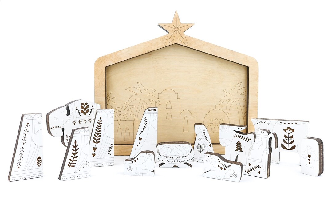 Wooden Nativity Puzzle, Nativity Set, Christmas Puzzle, Christmas ...
