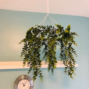 Nursery Mobile Modern Simplistic Shabby Chic Green Eucalyptus Vine Succulent Gold or Silver Simple  Rustic