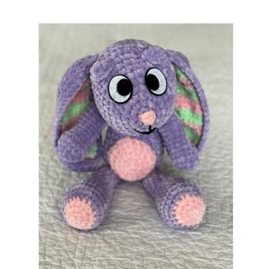 Floppy Bunny from Bluey Stuffed Animal Purple Soft Crochet Amigurumi