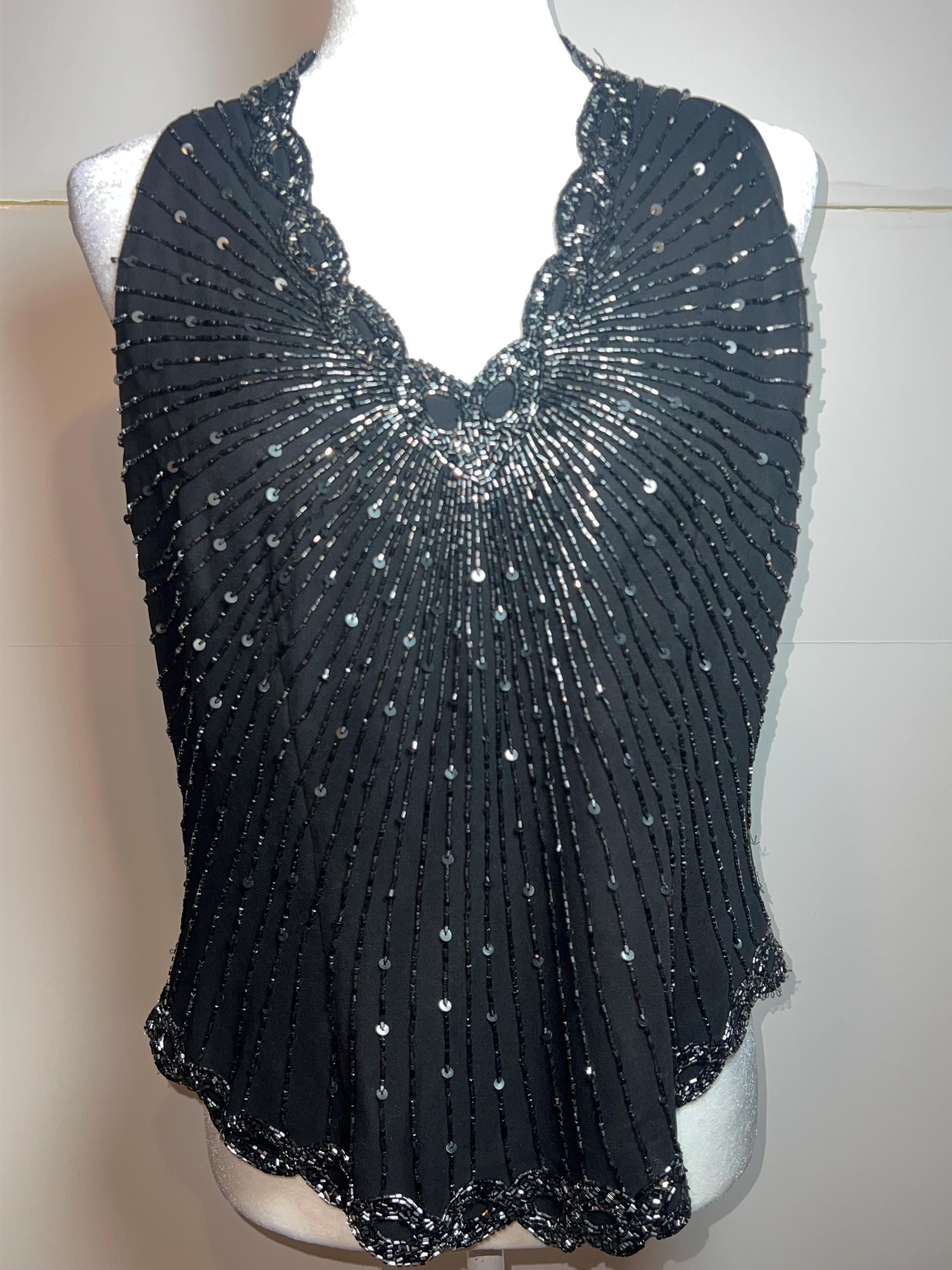 キャミソール theredthread beaded strap cami Beaded Strap Crop Cami Top with Slogan Print - AIR SPACE