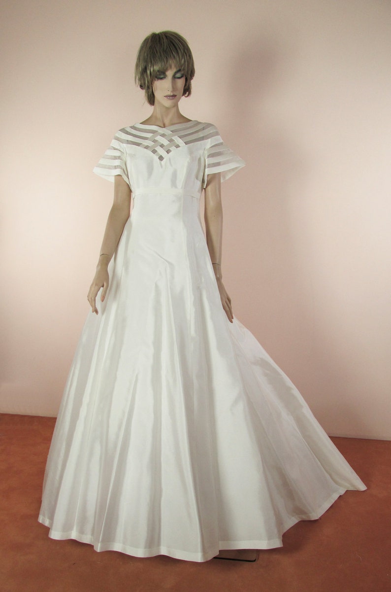 80's Vintage Wedding Dress Ivory bridal gown Etsy