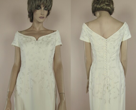 90 S Vintage Wedding Dress Marmaid Wedding Dress Etsy
