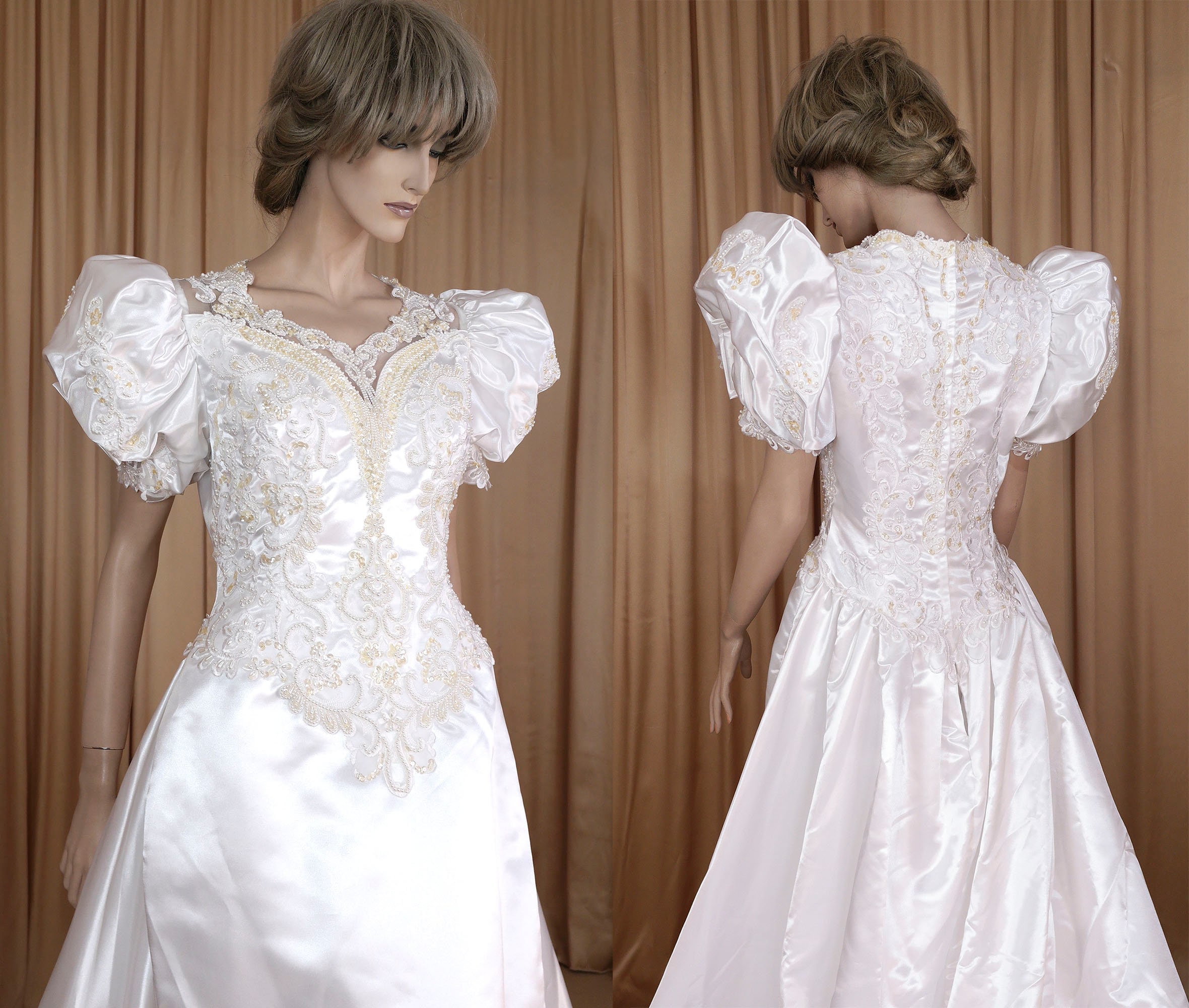 Vestido de novia de los a os 90 vestido de novia vintage de la