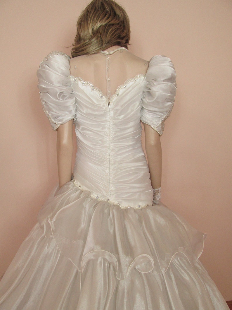 White Wedding Dress 80s Vintage bridal gown from 1980s | Etsy