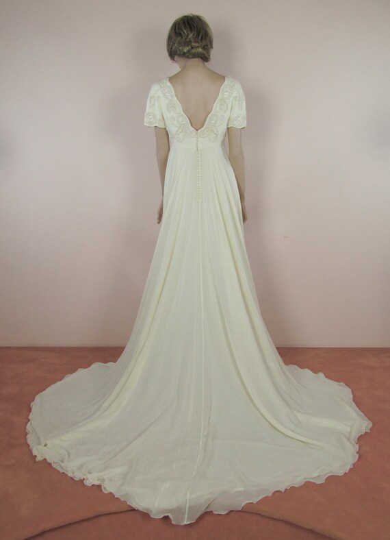 90's Vintage Wedding Dress - Vintage Empire style… - image 4
