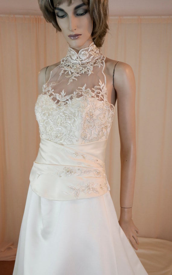 90 S Vintage Wedding Dress Ivory Wedding Dress From The Etsy