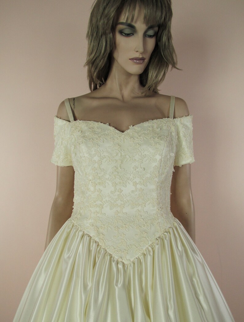 80�s Vintage Wedding Dress Cinderella style bridal Etsy