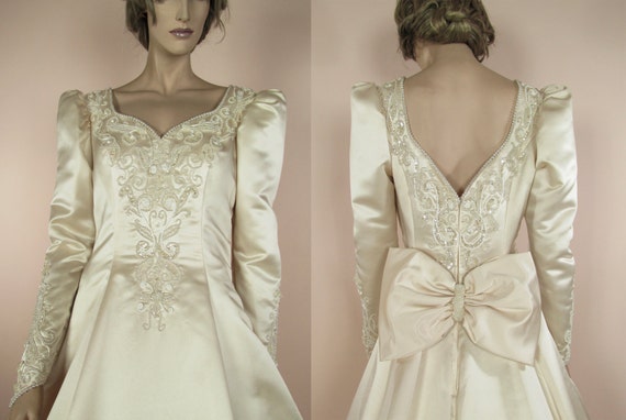 dark ivory wedding dress