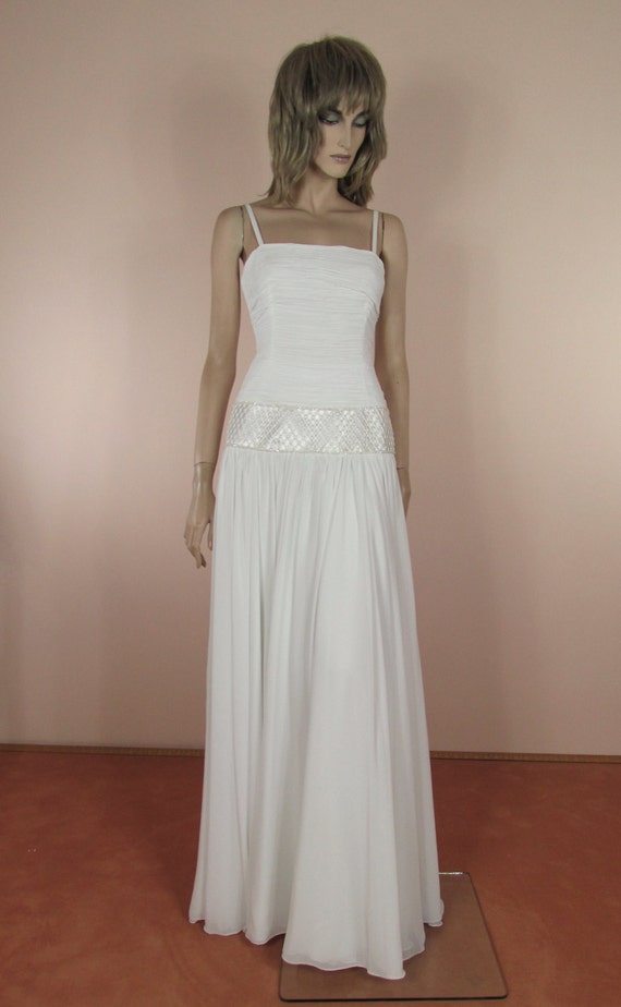 Elegant vintage white wedding dress - wedding dre… - image 3