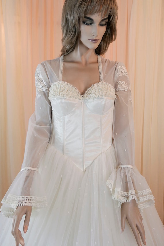 Romantic Wedding Dress 80s Ball Gown Cinderella Style Etsy