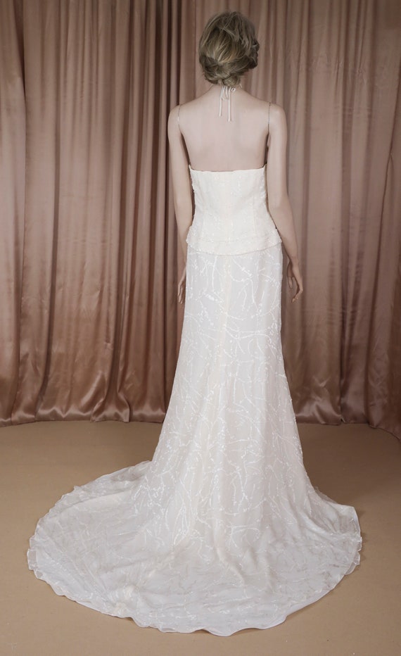 90's Vintage Wedding Dress - Elegant bridal gown … - image 4
