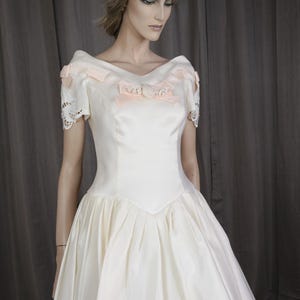 Vintage wedding Dress 90&#39;s – Bridal gown from 1990s - Organza dress - Romantic dress