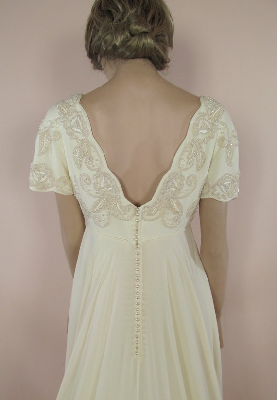 90's Vintage Wedding Dress - Vintage Empire style… - image 5