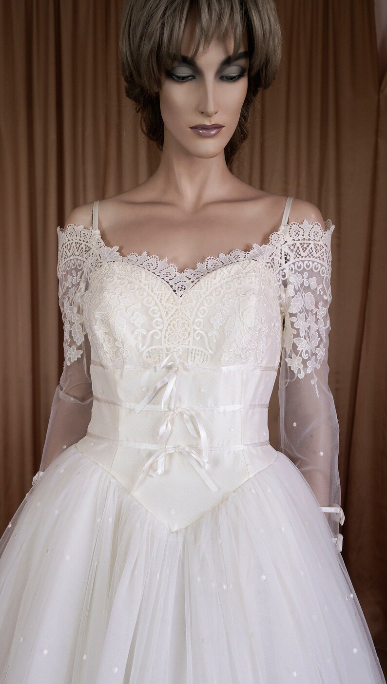 Romantic Wedding Dress 80's Ball gown Cinderella style Etsy