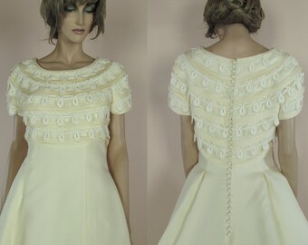 70's Vintage Wedding Dress - Elegant ivory wedding dress from the 70s – Romantic 70s style - Organza dress