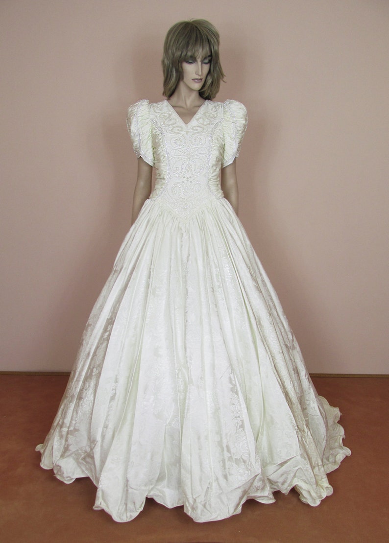 Romantico abito da sposa anni 80 palla Cinderella stile abito da sposa abito da sposa da