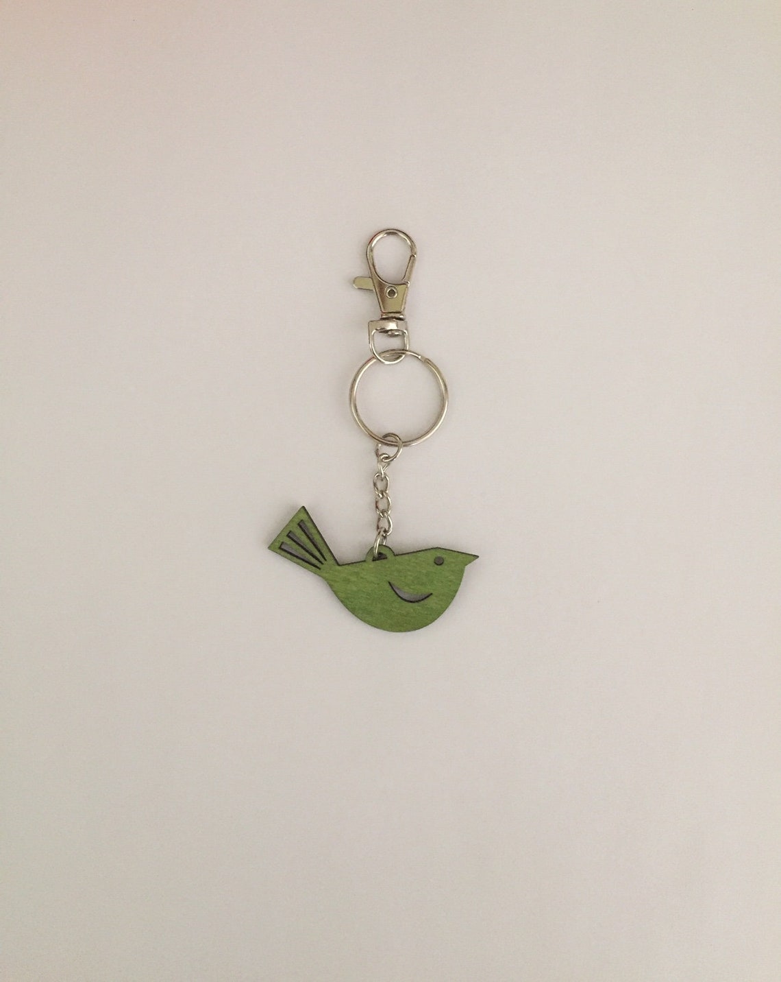Customizable Bird Keychain Metal Keyring Nature Keyring Swivel Etsy
