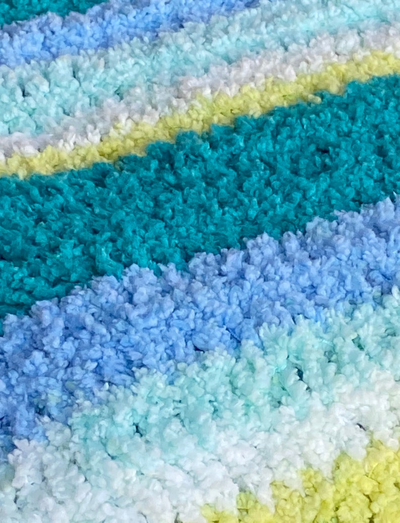 Seaside Chenille Stripe Baby Afghan image 5