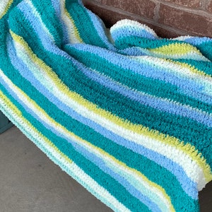 Seaside Chenille Stripe Baby Afghan image 8