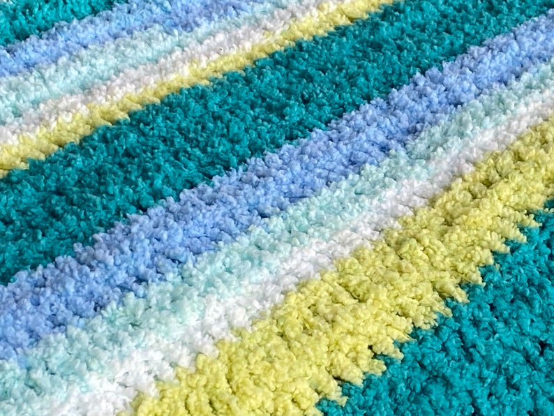 Seaside Chenille Stripe Baby Afghan image 3