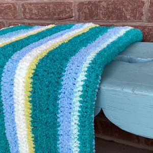 Seaside Chenille Stripe Baby Afghan image 6