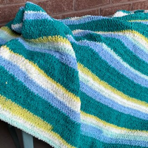 Seaside Chenille Stripe Baby Afghan image 4