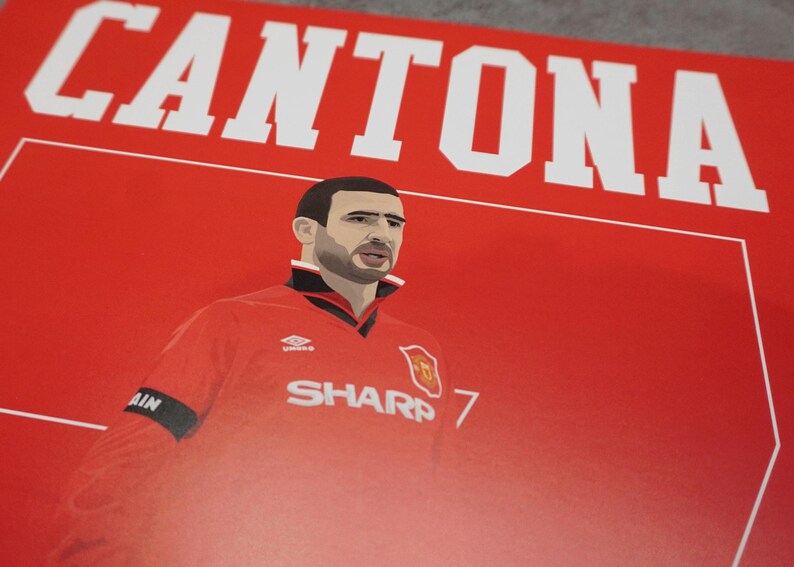 Eric Cantona The King MUFC Ooh Aah Cantona (A3 POSTER PRINT) image 4