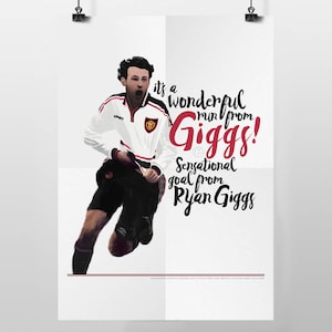 Ryan Giggs FA Cup Manchester United vs Arsenal 1999 (A3 POSTER PRINT)