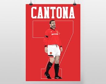 Eric Cantona Le Roi MUFC Ooh Aah Cantona (AFFICHE A3)