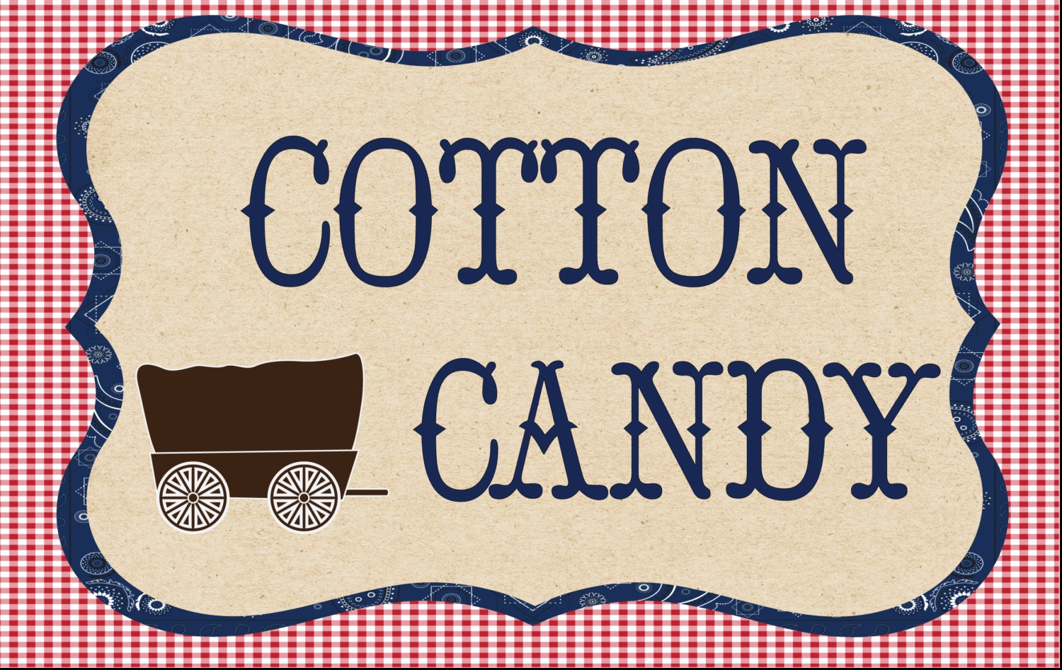 Cotton Candy Sign for a Hoe Down or Western Party - Etsy