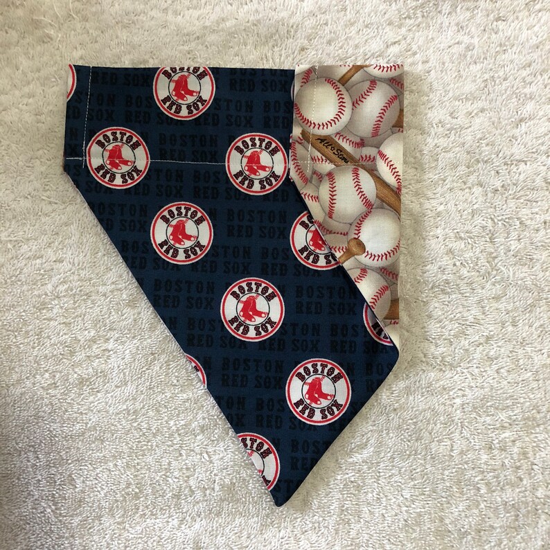 MLB Reversible Pet Bandana Mini Boston Red Sox Baseball Over Etsy