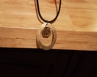 Decorative Buffalo Stamped Pendant Necklace