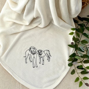 Personalized Embroidered Baby Blanket Gift, Custom Pet Embroidered Blanket, Dog Mom Embroidered Gift