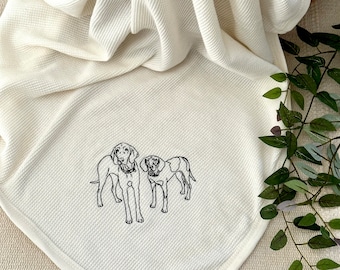 Personalized Embroidered Baby Blanket Gift, Custom Pet Embroidered Blanket, Dog Mom Embroidered Gift