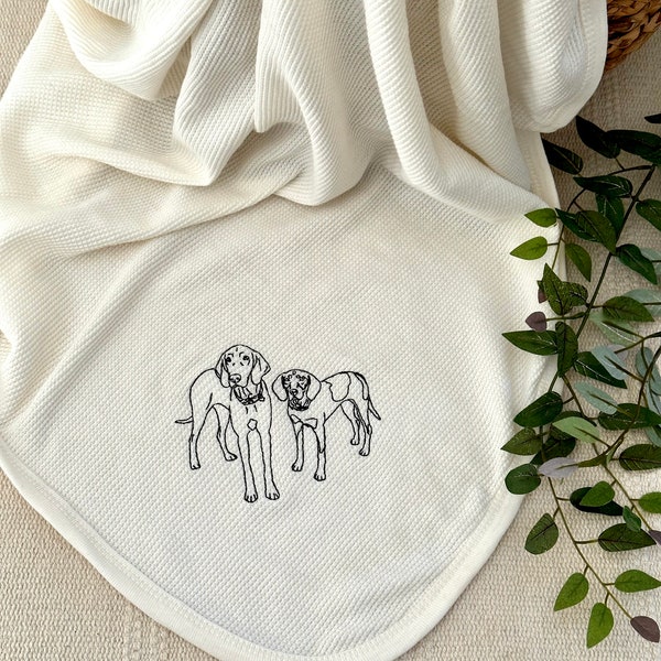 Personalized Embroidered Baby Blanket Gift, Custom Pet Embroidered Blanket, Dog Mom Embroidered Gift