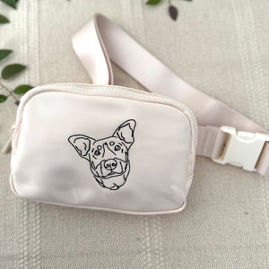 Custom Embroidered Belt Bag Personalized Embroidery Pet Bag Gift Pet Lover image 1