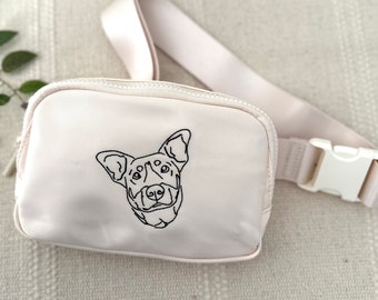 Custom Embroidered Belt Bag Personalized Embroidery Pet Bag Gift Pet Lover