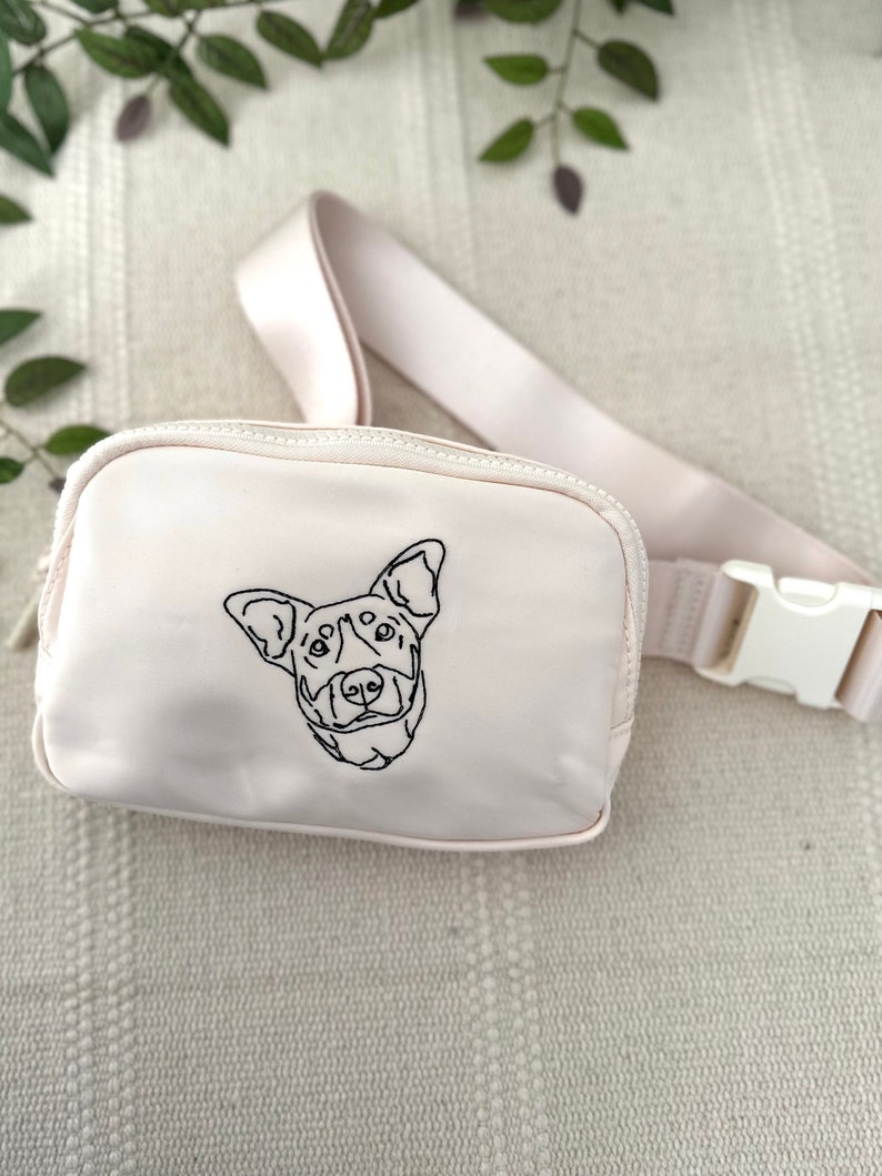 Custom Embroidered Belt Bag Personalized Embroidery Pet Bag Gift Pet Lover image 1