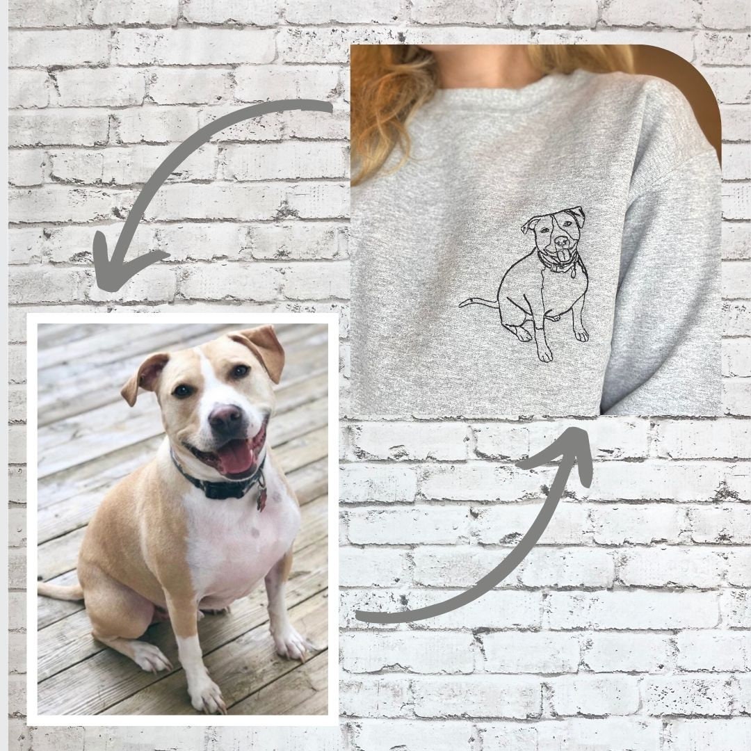 Custom Pet Photo Hoodie Personalized Embroidered Sweatshirt Custom Dog ...