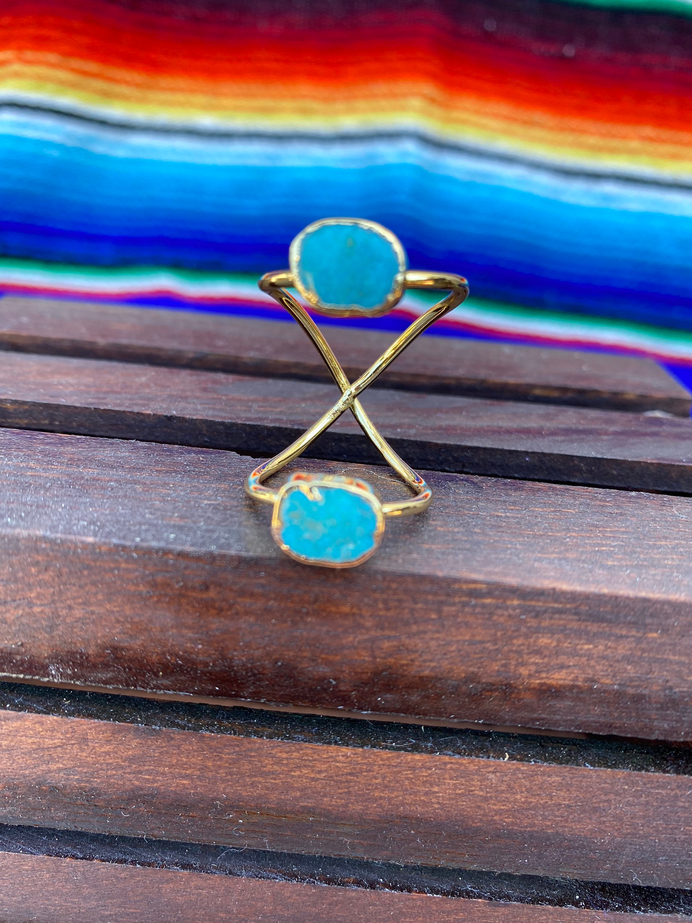 Bille en turquoise véritable 10mm. pour bague Gilbert Albert (Neuf