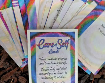 Self Care Cards - Positive Affirmation Cards, Unique Gift Idea, Wellbeing, Motivational Cards, Life Changing, Happiness