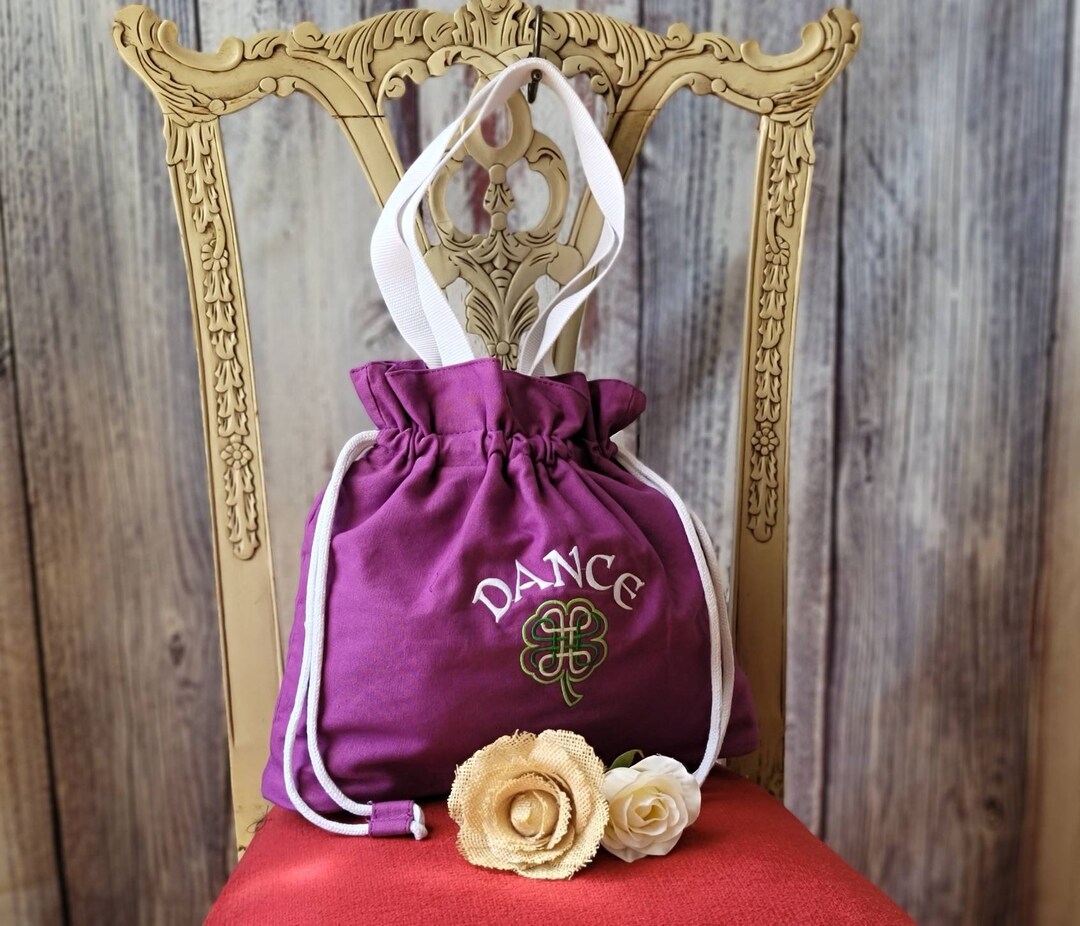 Deep Purple Irish Dance Bag Handbag Celtic Clover Handbag Shoe Etsy