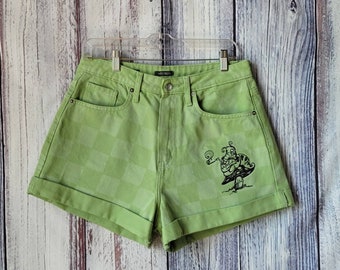 Folded Denim Shorts - Etsy