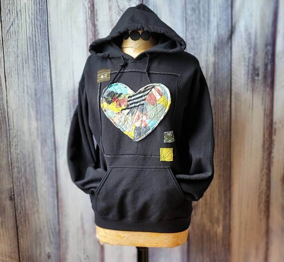 Ink Black Hooded Sweatshirt Collage 