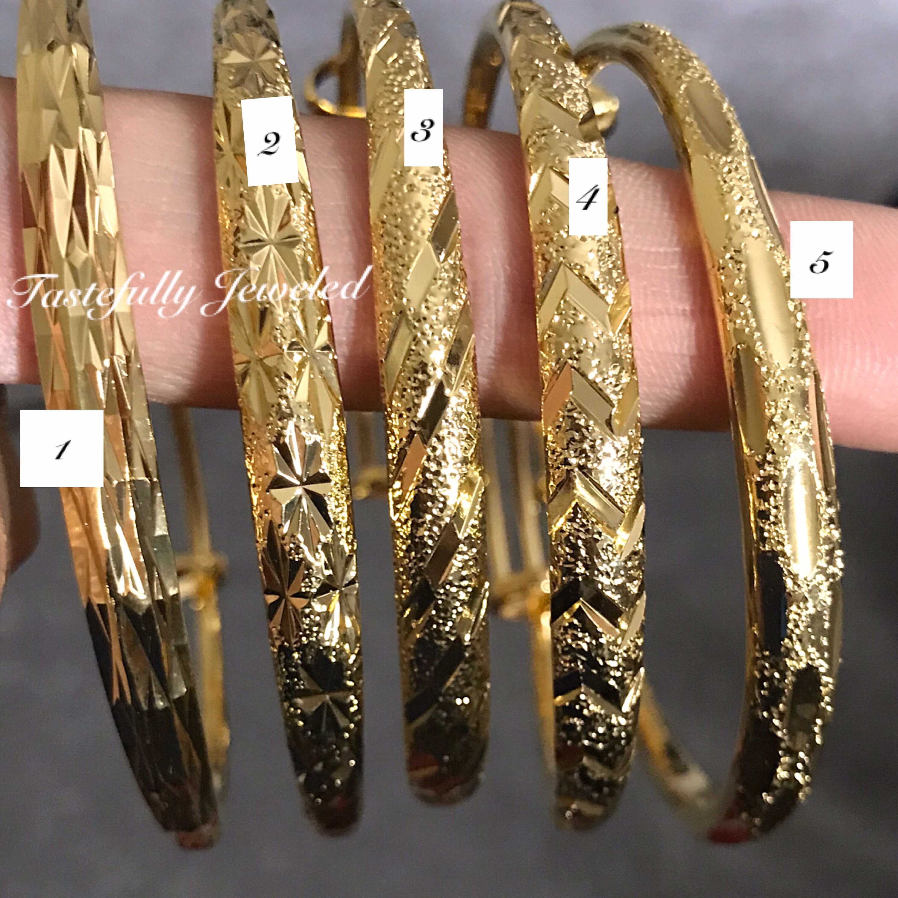 18kt Gold Plated Bangle -plain (no Charms) - Etsy
