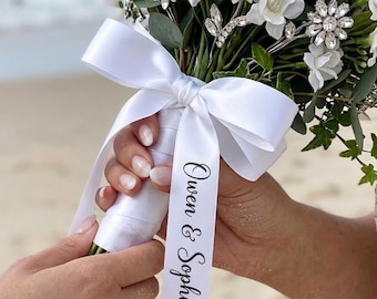 Custom Wedding Ribbon Template Editable, Personalized Name Ribbon Text Digital Download, Bridal Ribbon Design DIY Wedding Decor File