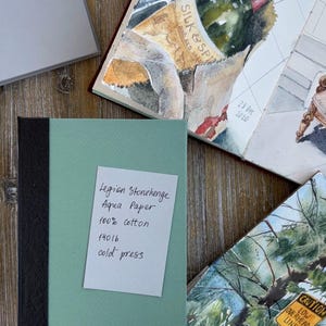 Handmade Watercolor and Mixed Media Journal (7.5x6 Inch Cold Press Art Journal (portrait))