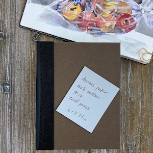 7.5x6 Inch Cold Press Art Journal Handmade Travel Watercolor and Mixed Media Journal (portrait)